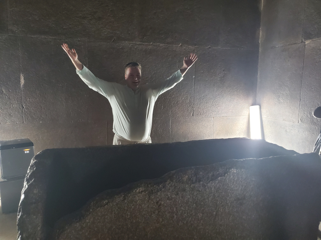 Kevin Inside the Kings Chamber - Great Pyramid of Giza